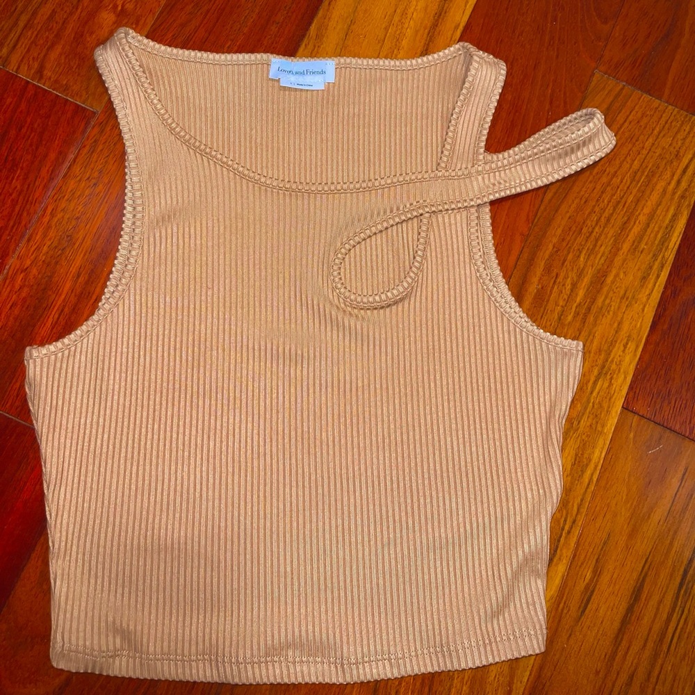 Lovers + Friends beige tank